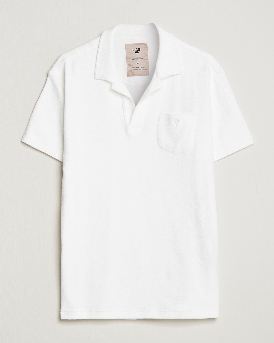 OAS Short Sleeve Terry Polo White – Weiß