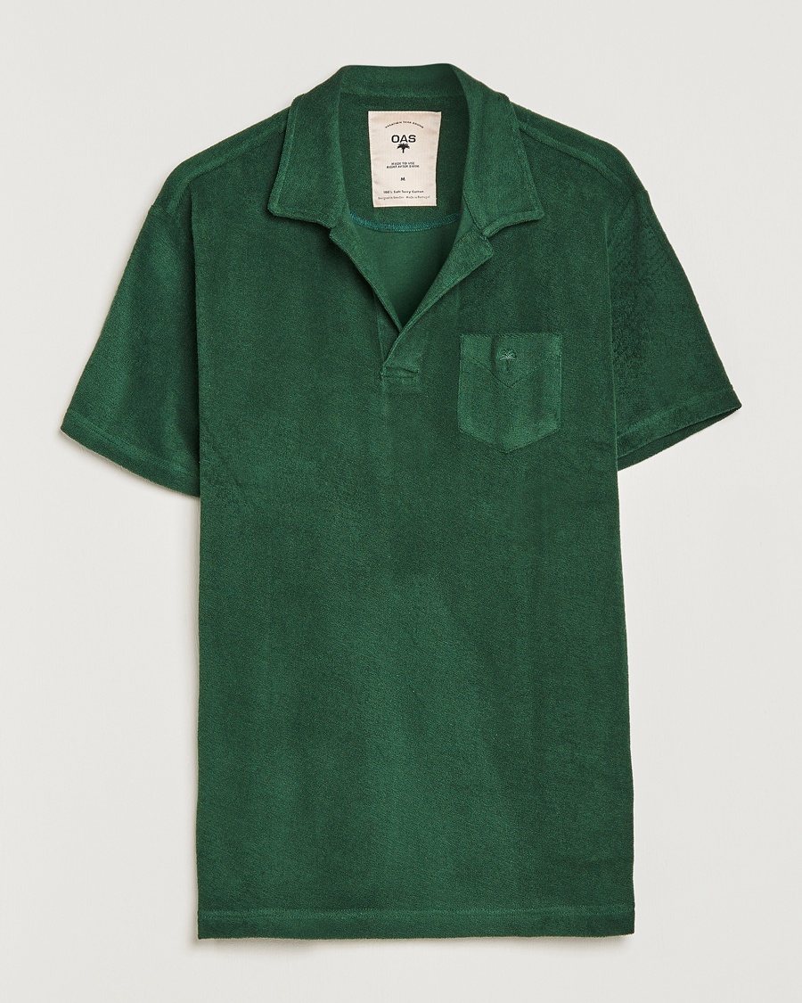 Herren | | OAS | Short Sleeve Terry Polo Dark Green