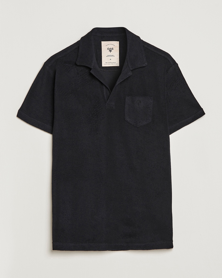 Herren | | OAS | Short Sleeve Terry Polo Black