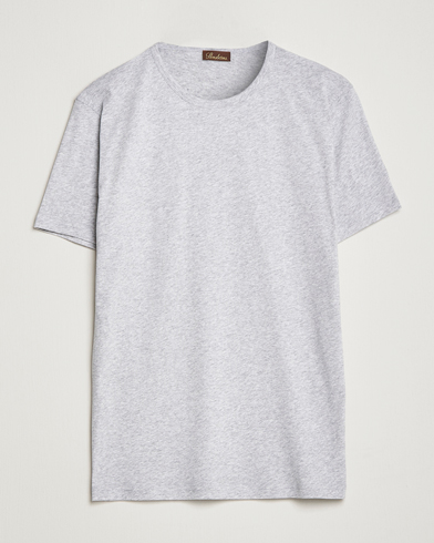 Herren |  | Stenströms | Solid Cotton T-Shirt Grey Melange