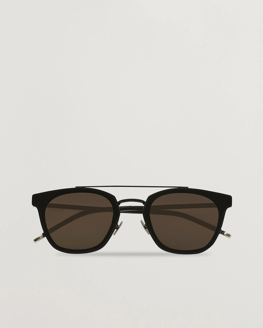 Herren | Gebogene Sonnenbrillen | Saint Laurent | SL 28 Sunglasses Black/Grey