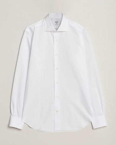 Herren | Mazzarelli | Mazzarelli | Soft Cotton Cut Away Shirt White