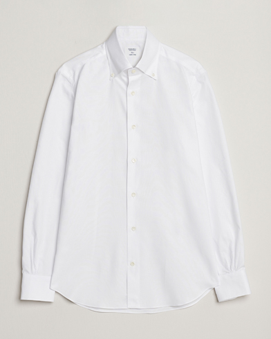 Herren | Oxfordhemden | Mazzarelli | Soft Oxford Button Down Shirt White