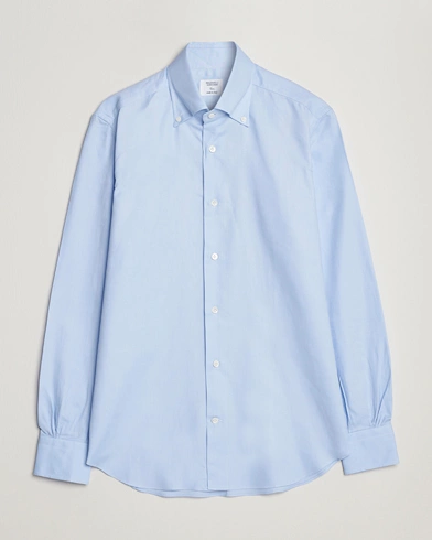 Herren | Oxfordhemden | Mazzarelli | Soft Oxford Button Down Shirt Light Blue
