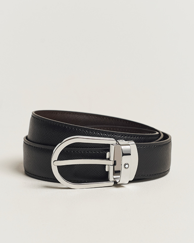 Herren | Schlichte Gürtel | Montblanc | Reversible Saffiano Leather 30mm Belt Black/Brown