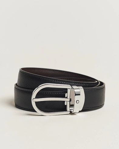 Herren |  | Montblanc | Reversible Saffiano Leather 30mm Belt Black/Brown