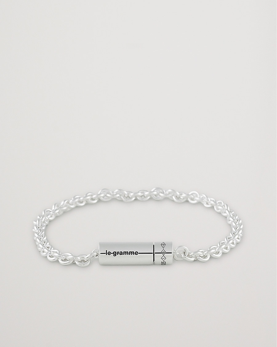 LE GRAMME Chain Cable Bracelet Sterling Silver 11g – Silber