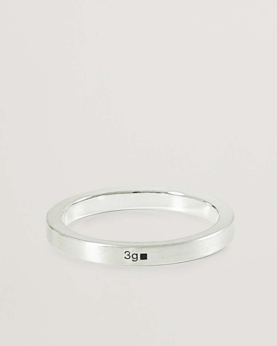 LE GRAMME Ribbon Brushed Ring Sterling Silver 3g – Silber