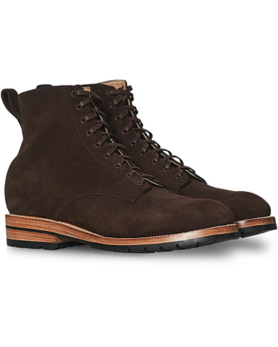 Stiefel |  Lace Up Boots Dark Brown Suede