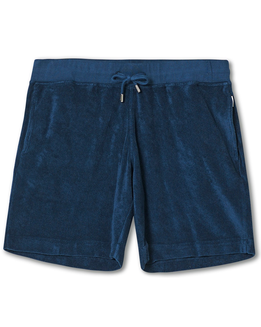 Orlebar Brown Afador Garment Dye Toweling Shorts Navy