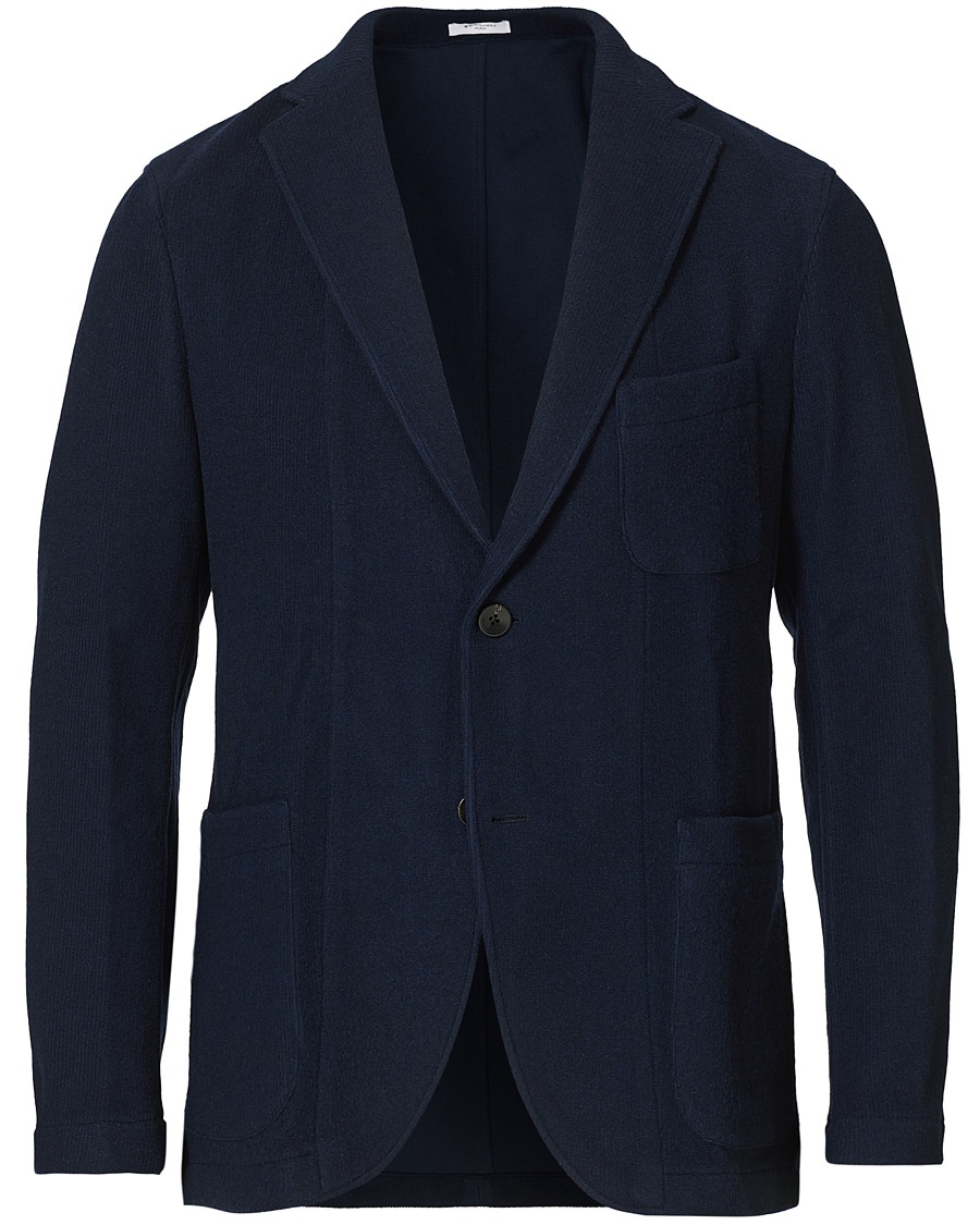 Boglioli Unconstructed Knitted Blazer Navy