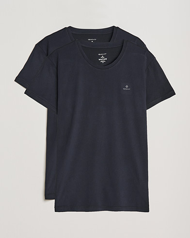 Herren | Schwartze t-shirts | GANT | 2-Pack Crew Neck T-Shirt Black