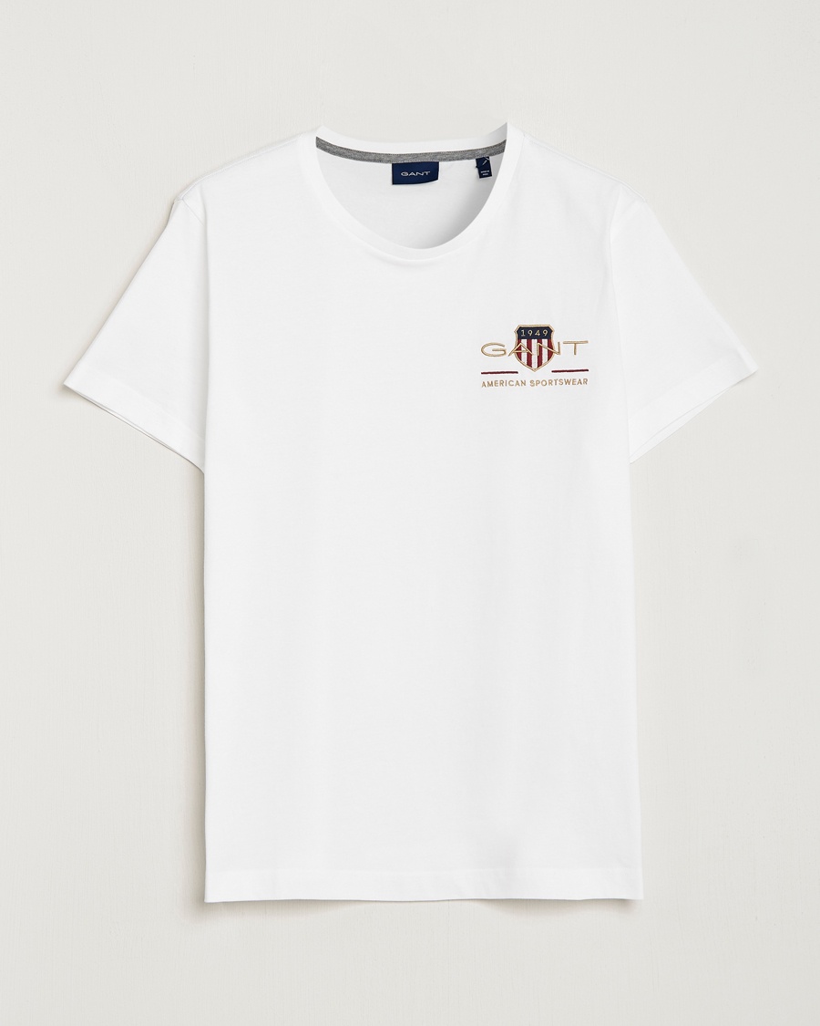 Herren | | GANT | Archive Shield Logo Crew Neck Tee White
