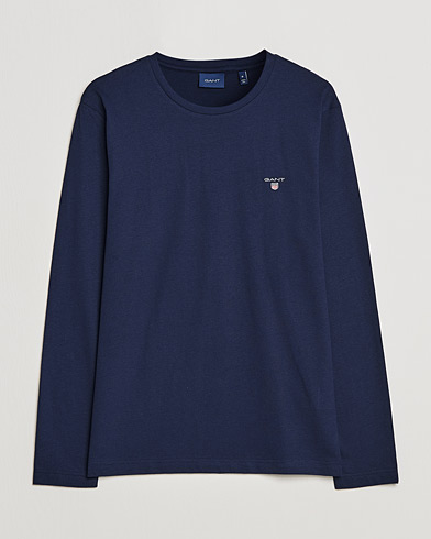 Herren | Langarm T-Shirt | GANT | The Original Long Sleeve T-shirt Evening Blue