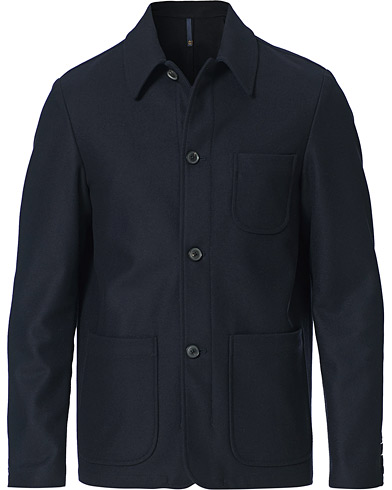 Herren |  | Slowear | Cashmere Blend Shirt Jacket Navy
