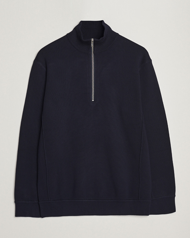 Herren | Business & Beyond | NN07 | Luis Cotton/Modal Half Zip Sweater Navy Blue
