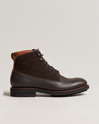 Herren | Boots | Heschung | Raphia Leather/Suede Boot Moro/Coffee