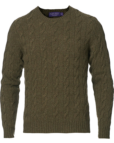  |  Cashmere Cable Crew Neck Sweater Inverness Loden