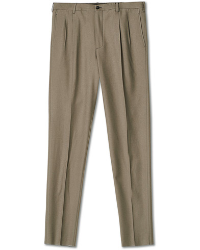  |  Tapered Wool Flannel Trousers Light Grey