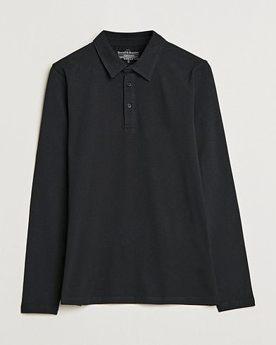 Herren | Poloshirt | Bread & Boxers | Long Sleeve Jersey Polo Black