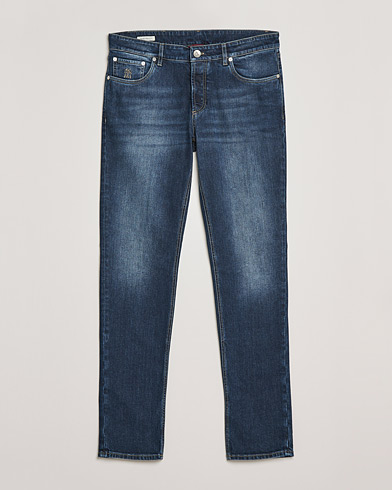 Herren | Jeans | Brunello Cucinelli | Slim Fit Jeans Dark Blue Wash