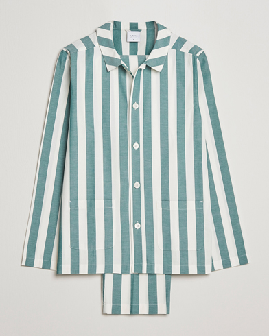 Herren | Schlafanzüge & Bademäntel | Nufferton | Uno Striped Pyjama Set Green/White