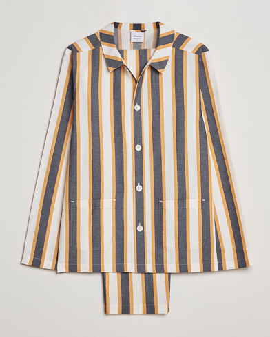 Herren | Pyjama-Set | Nufferton | Uno Triple Striped Pyjama Set Yellow/Blue
