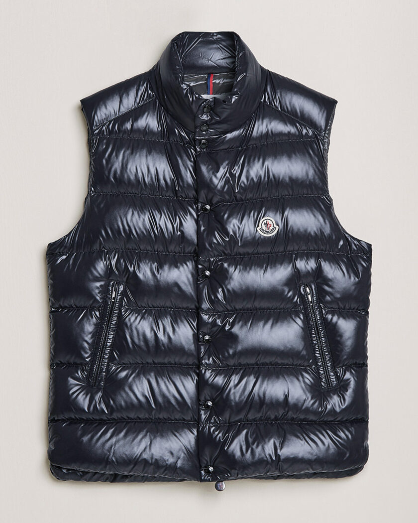 Moncler Tibb Down Vest Navy – Blau