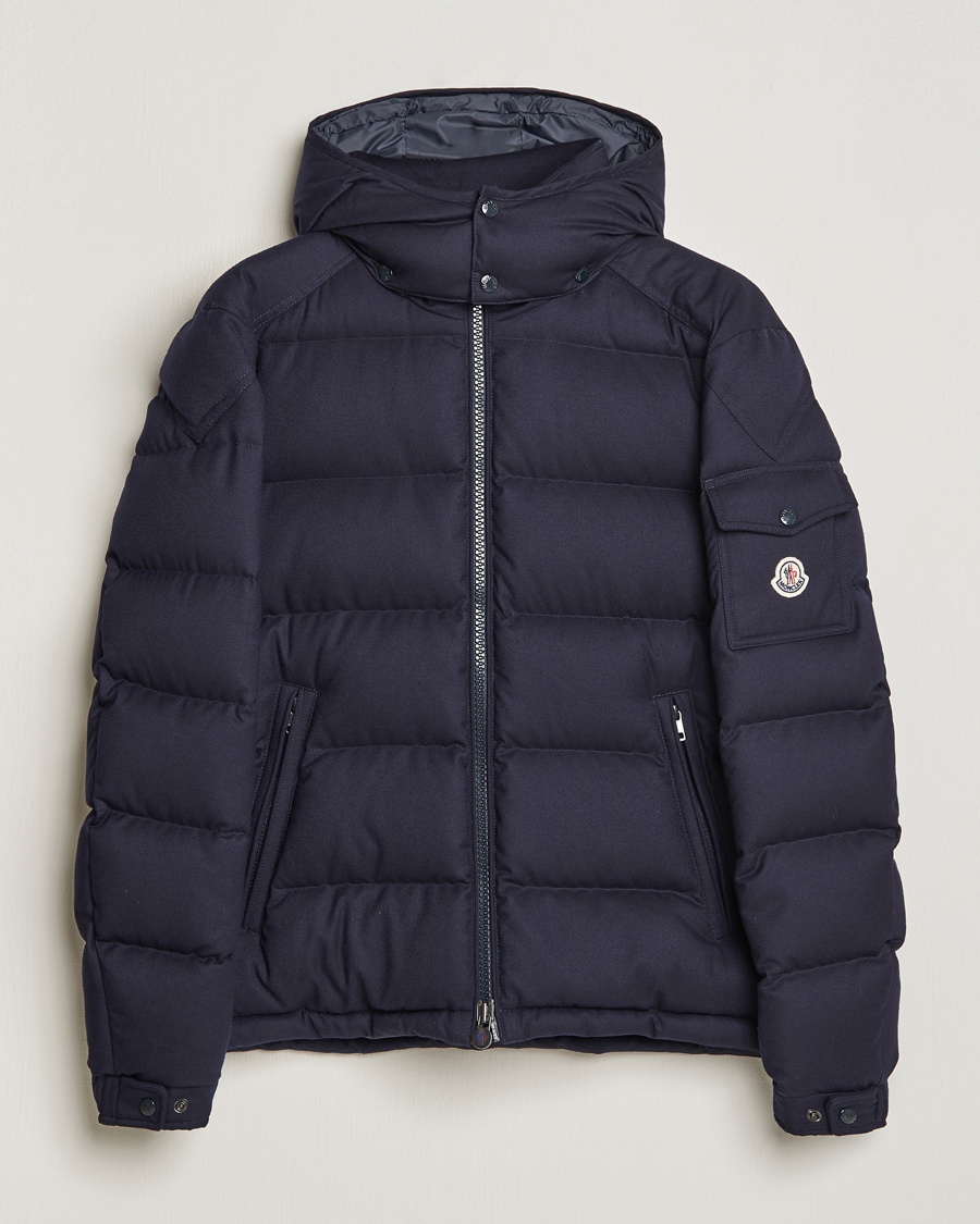 Moncler Montgenevre Flannel Down Jacket Navy – Schwarz