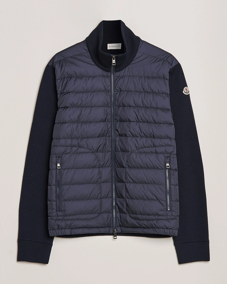Moncler Hybrid Zip Cardigan Navy – Blau