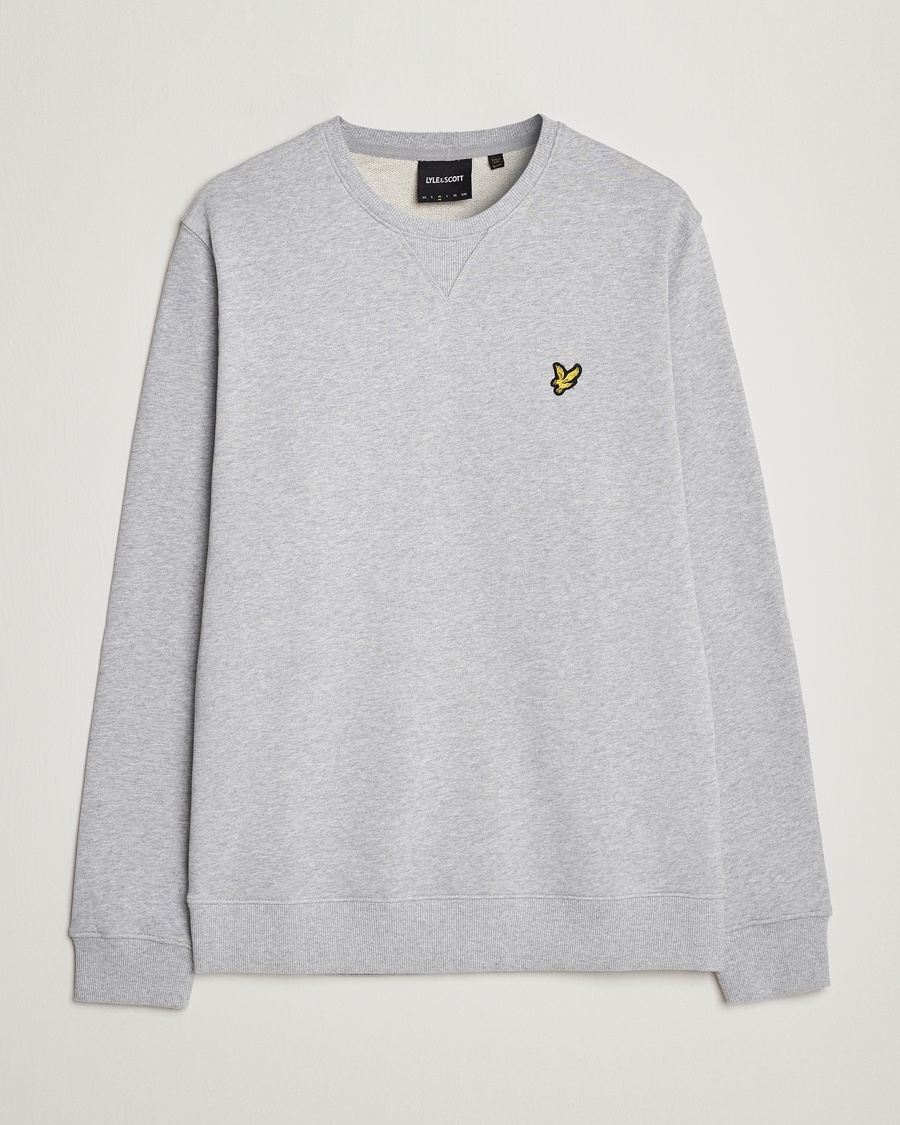 Herren | Lyle & Scott | Lyle & Scott | Crew Neck Cotton Sweatershirt Light Grey Marl