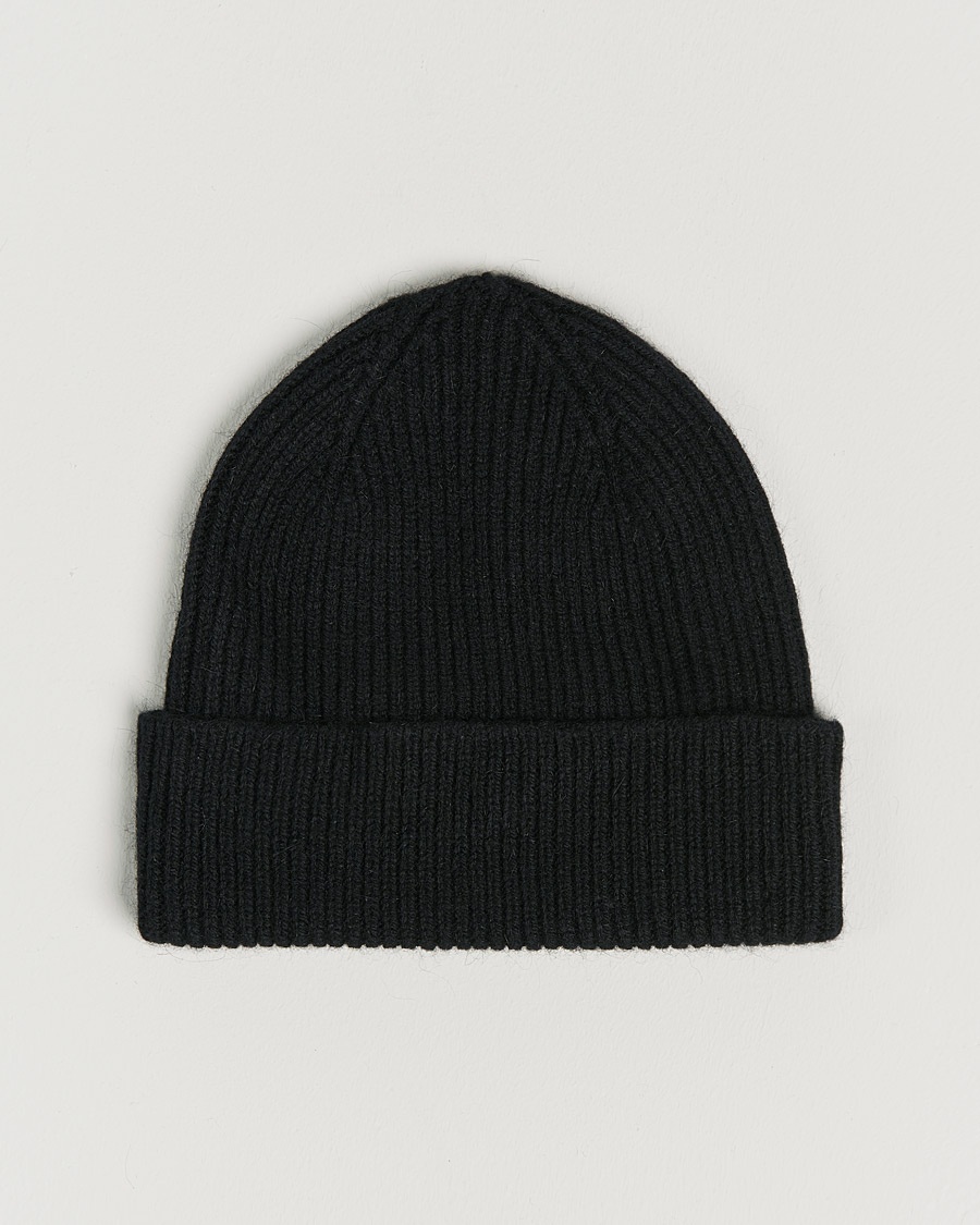 Le Bonnet Lambswool/Caregora Beanie Onyx – Schwarz