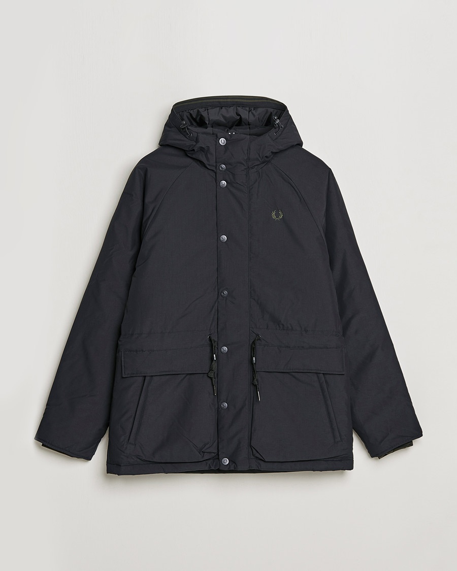 Herren | | Fred Perry | Padded Zip Through Parka Black