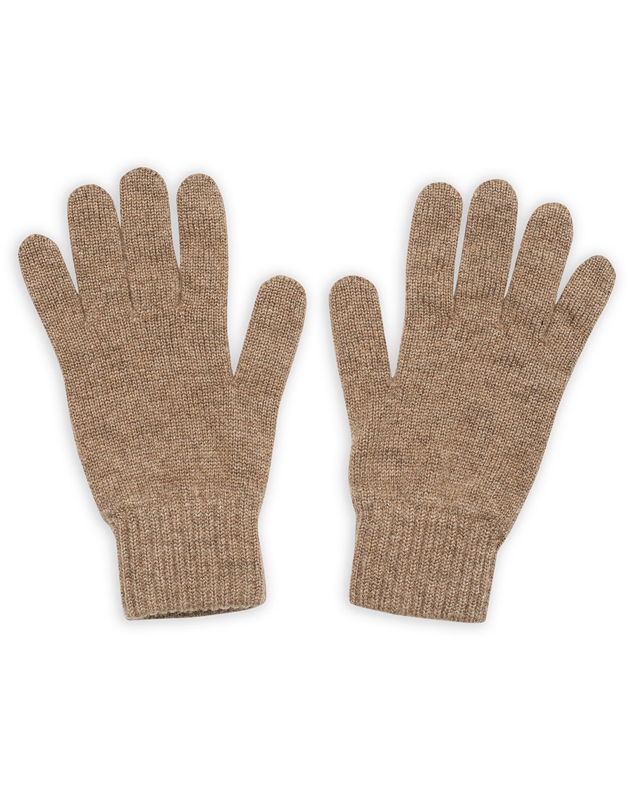 Johnstons of Elgin Knitted Cashmere Gloves Otter