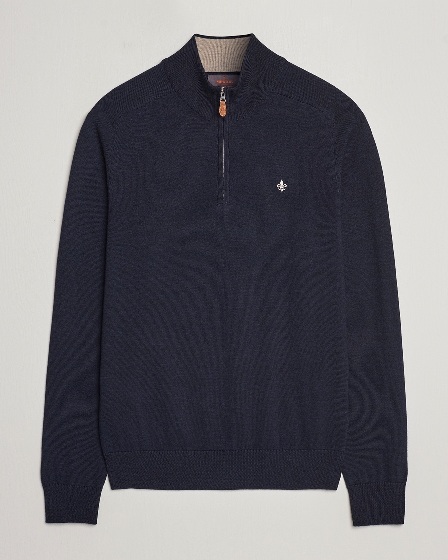  John Merino Half Zip Navy