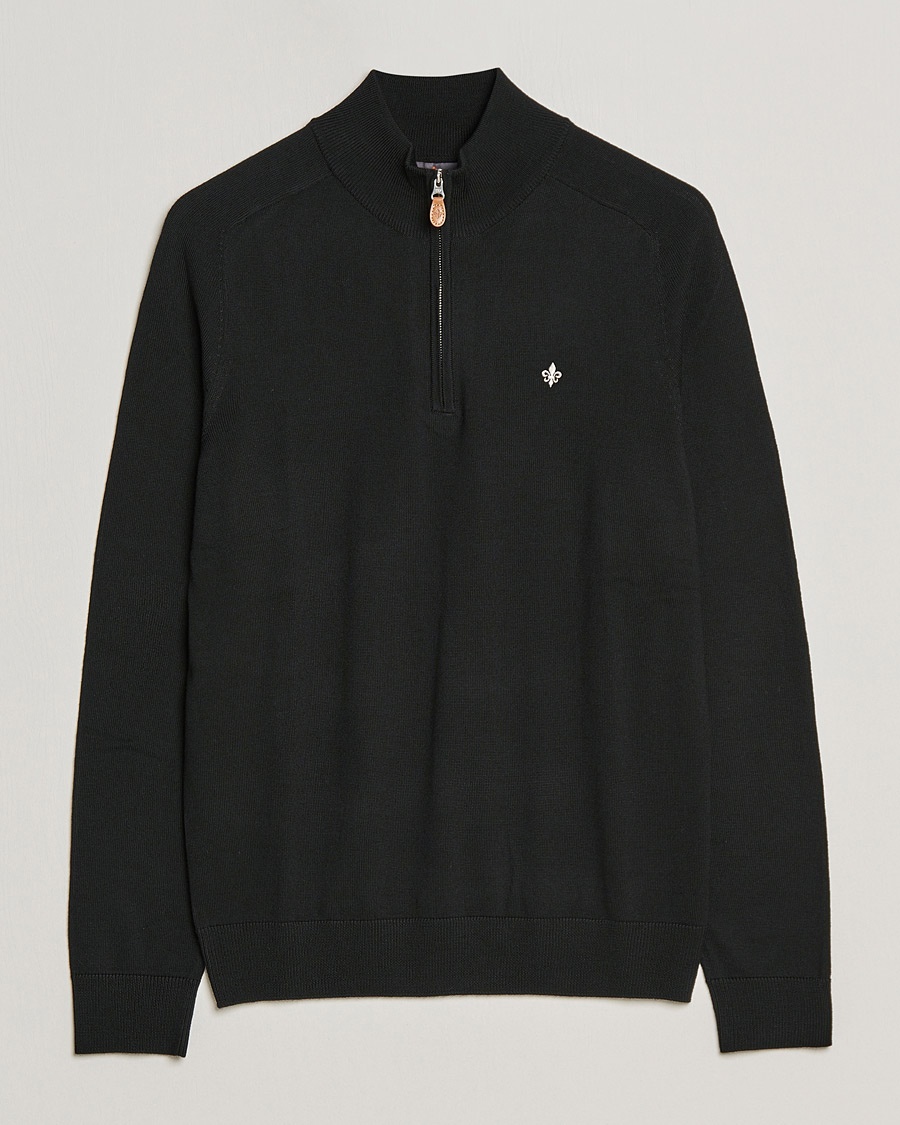  John Merino Half Zip Black