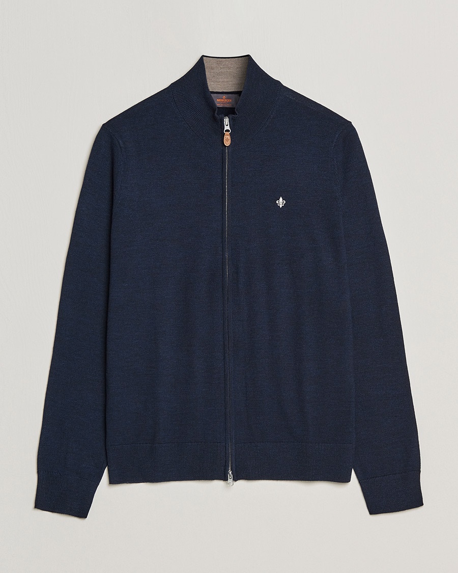  Merino Full Zip Cardigan Navy