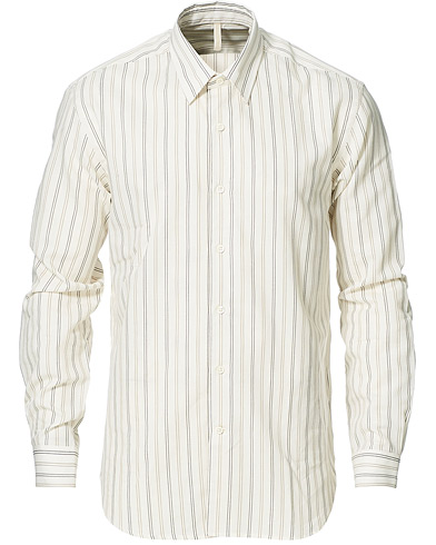 Herren |  | Sunflower | Dan Striped Cotton Shirt Off White 