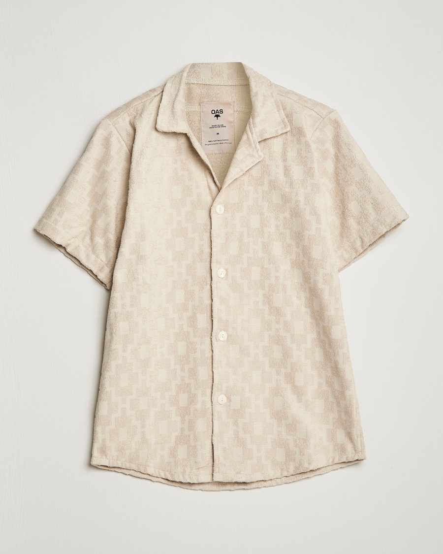 Herren | Kurzarmhemden | OAS | Machu Terry Short Sleeve Shirt Beige