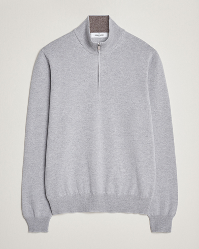 Herren |  | Gran Sasso | Wool/Cashmere Half Zip Light Grey