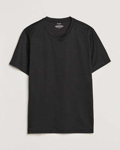 Herren |  | Eton | Filo Di Scozia Cotton T-Shirt Black