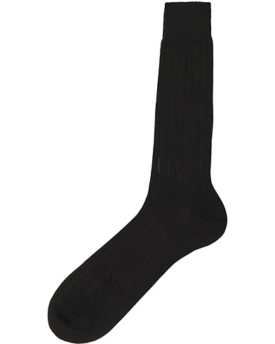 Herren | Bresciani | Bresciani | Wool/Nylon Heavy Ribbed Socks Brown