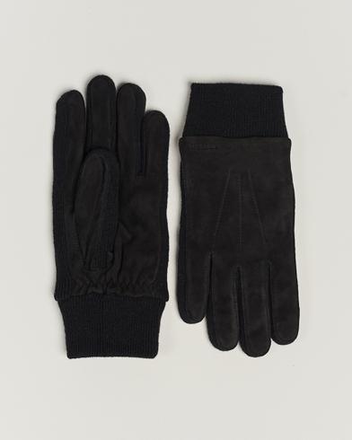 Herren | Hestra | Hestra | Geoffery Suede Wool Tricot Glove Black