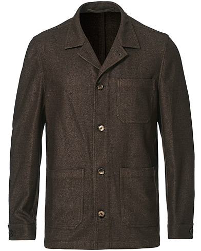  | Wool Flannel Overshirt Brown