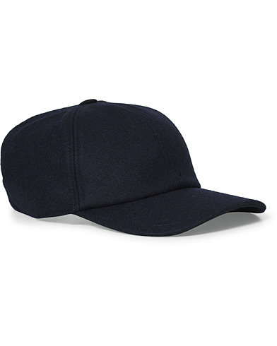 Hut & Cap |  Flannel Baseball Cap Navy