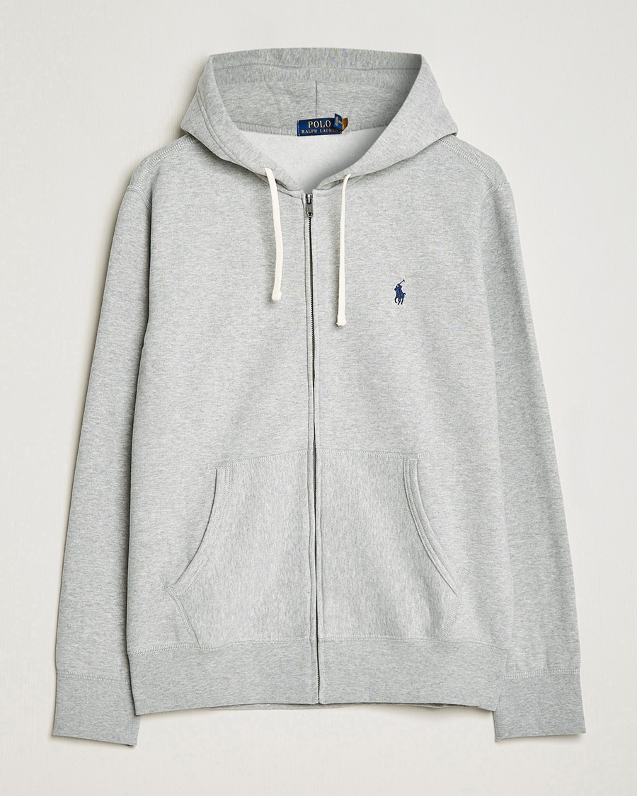 Polo Ralph Lauren Fleece Full Zip Hoodie Andover Heather – Grau