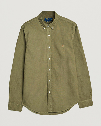 Herren | Freizeithemden | Polo Ralph Lauren | Slim Fit Garment Dyed Oxford Defender Green