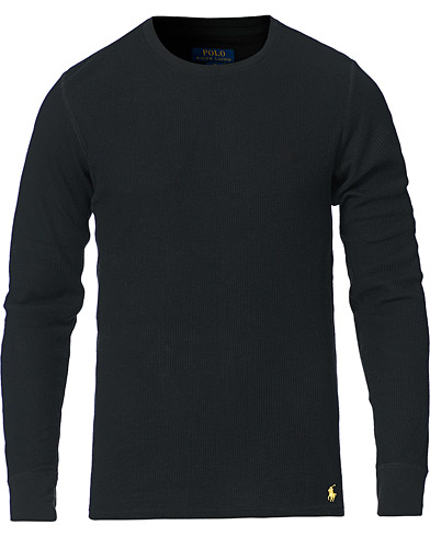 Special gifts |  Waffle Long Sleeve Crew Neck Black