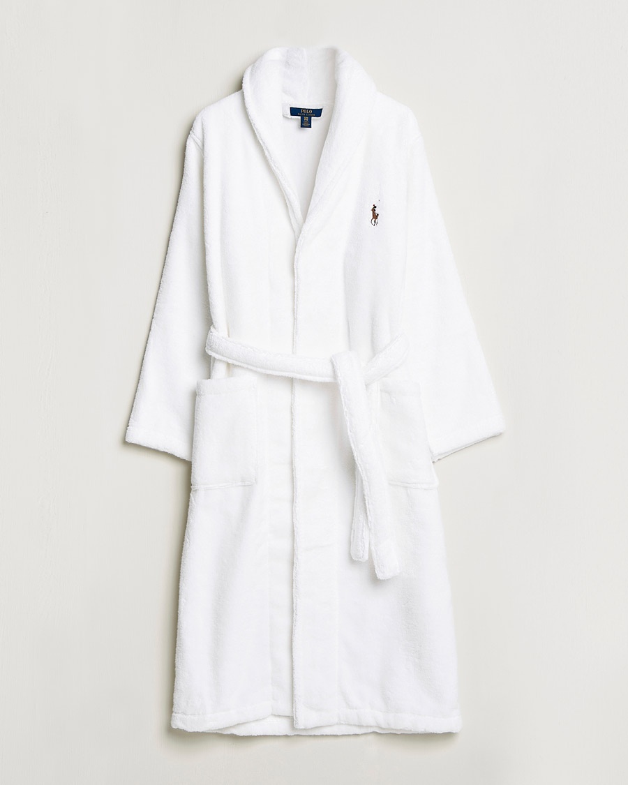 Polo Ralph Lauren Cotton Terry Robe White White – Weiß