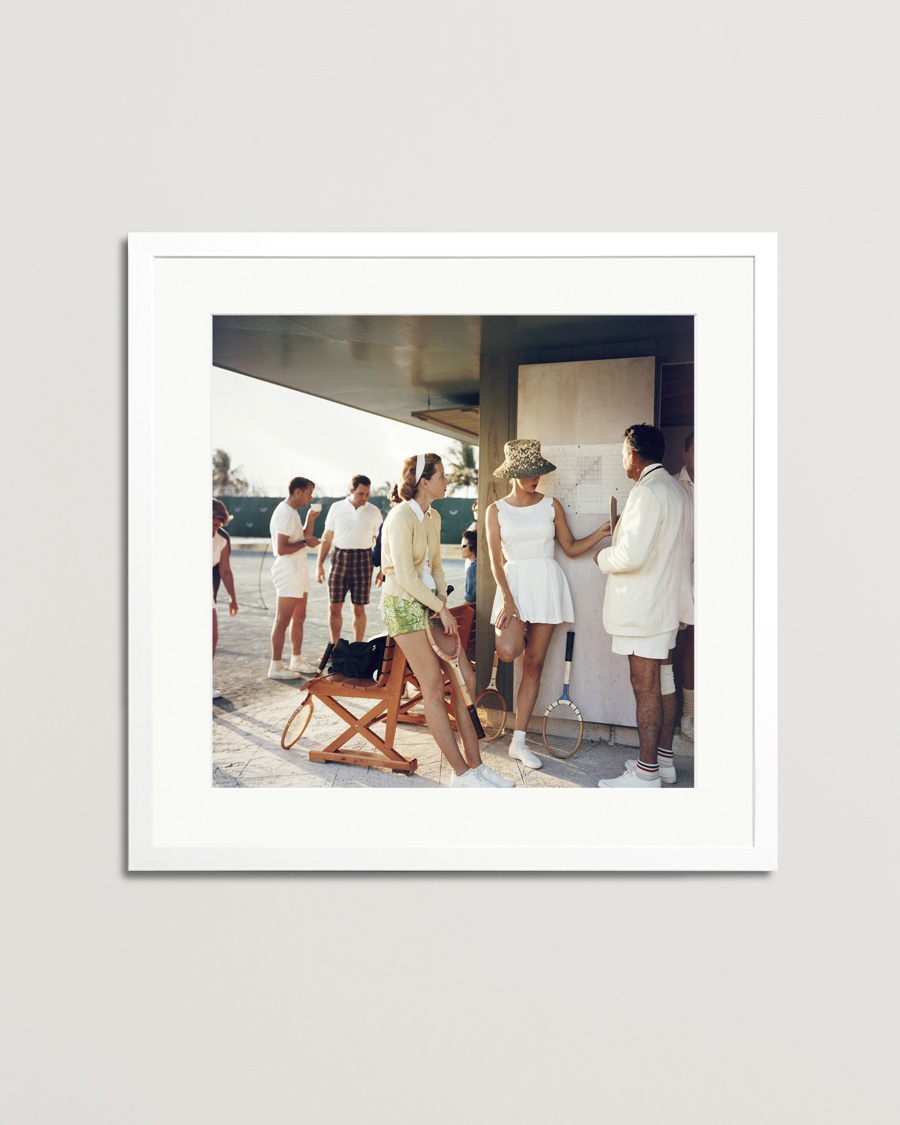 Sonic Editions Framed Slim Aarons Tennis In The Bahamas